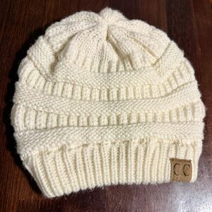 C.C Cream Knit Beanie
